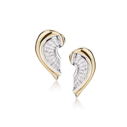 4.15 Carat Total Weight Princess Cut Diamond Mirage Gold Earrings