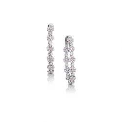 1.60 Carat Total Weight Diamond Inside-And-Out Hoop Earrings