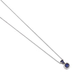 Blue Sapphire And Diamond Rosette Signature Collection 18kt W/G Pendant