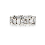 4.15 Carat Total Weight Round Brilliant & Baguette Cut Diamond Eternity Band