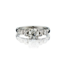0.65 Carat Total Old-European Cut Diamond Engagement Ring