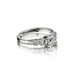 0.65 Carat Total Old-European Cut Diamond Engagement Ring