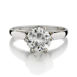 0.65ct  Old-European Cut Diamond Vintage Solitaire Engagement Ring.14kt