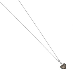 0.50 Carat Total Cognac Diamond Heart Pendant Necklace