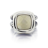 David Yurman Silver Albion White Quartz Ring