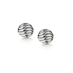David Yurman Sterling Silver Sculpted Cable Earrings