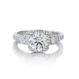 Tacori GIA 2.01 Carat Round Brilliant Cut Diamond Halo Ring