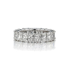 6.30 Carat Total Radiant Cut Diamond WG Eternity Band