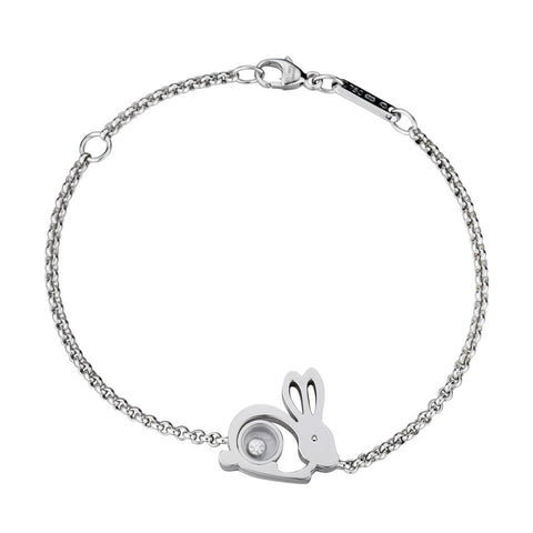 Chopard Rabbit Good Luck Floating Diamond WG Bracelet