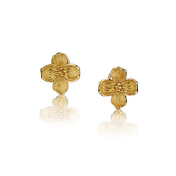 Tiffany & Company 18KT Yellow Gold Dogwood Flower Earrings