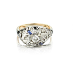 0.50 Carat Old-European Cut Diamond Art Deco Engagement Ring