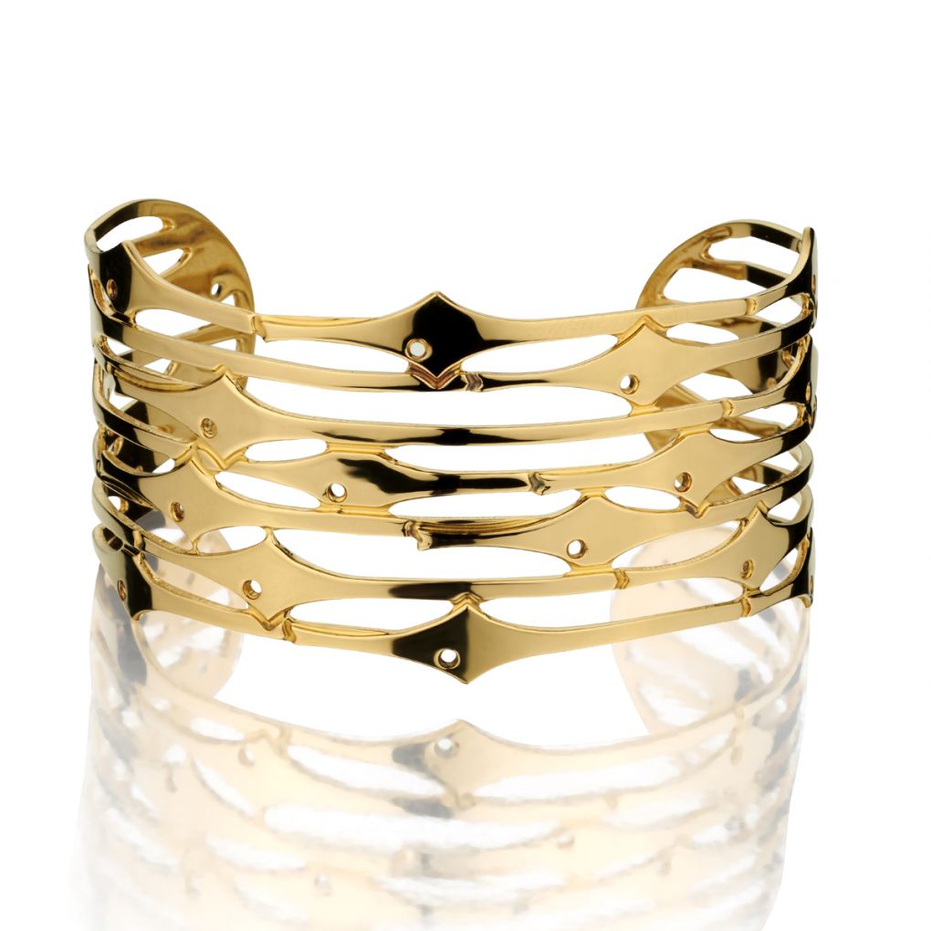 18K Yellow Gold Birks Hexagon Link Ring | Emerson Fine Jewelry