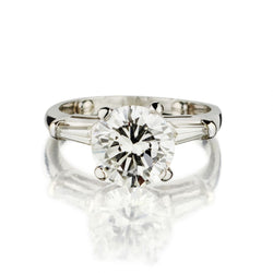 2.15 Carat Round Brilliant Cut Diamond Platinum Engagement Ring