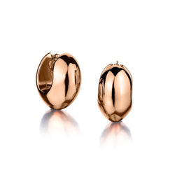 14KT Rose Gold Made In Italy Modern Hoop Earrings