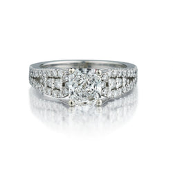 1.01 Carat GIA-Certified Natural Radiant Cut Diamond WG Engagement Ring