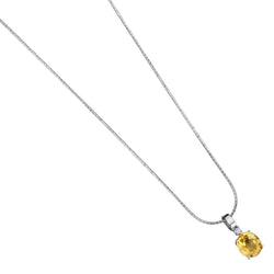 18KT White Gold Citrine And Diamond Pendant Necklace