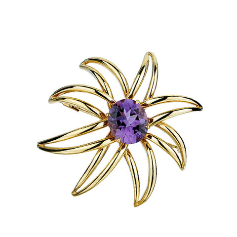 Tiffany & Co. Yellow Gold Amethyst Paloma Picasso "Fireworks" Large Brooch