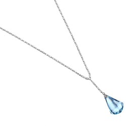 60.00 Carat Aquamarine And Diamond 18KT White Gold Necklace