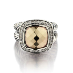 David Yurman Sterling Silver And Gold Plated Albion Diamond Ring