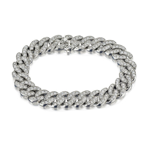 6.25 Carat Total Weight Round Brilliant Cut Diamond WG Bracelet