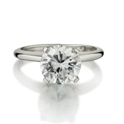 2.15 Carat Round Brilliant Cut Diamond Solitaire Engagement Ring