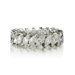 5.50 Carat Total Weight Marquise Cut Diamond WG Eternity Band