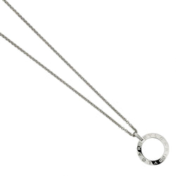Bvlgari 18KT White Gold Round Diamond Circle Pendant Necklace