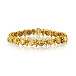 Denise Roberge Yellow Gold Round Brilliant Cut Diamond Bracelet