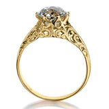 2.05 Carat Old-Mine Cut Diamond Yellow Gold Victorian-Era Ring