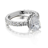 2.05 Carat Pear-Shaped Diamond 14KT White Gold Ring