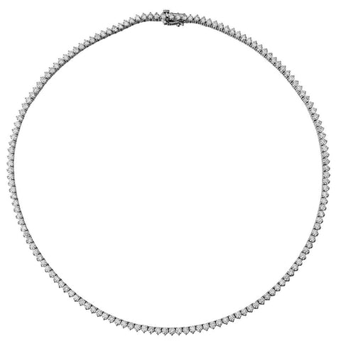 6.25 Carat Total Weight Round Brilliant Cut Diamond Tennis Necklace