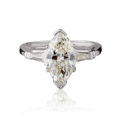 1.50 Carat Natural Marquise Cut Diamond 18kt white gold Engagement Ring