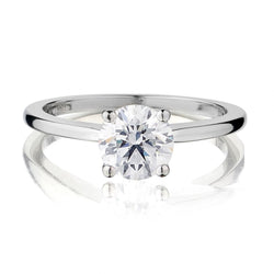 GIA 1.20 Carat Round Brilliant Cut Diamond Solitaire Engagement Ring