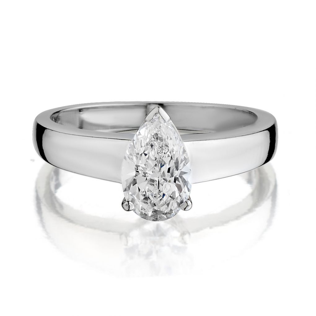 1.00 Carat Pear Shaped Diamond Solitaire Engagement Ring (Copy)