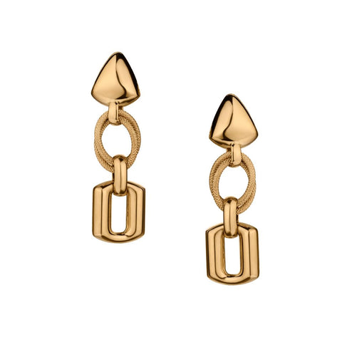 18KT YELLOW GOLD PENDANT EARRINGS