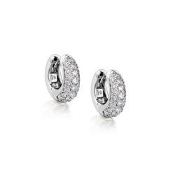 Ladies 18Kt White Gold Huggies Featuring 0.60tw diamonds