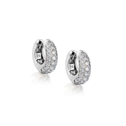 Ladies 18Kt White Gold Huggies Featuring 0.60tw diamonds