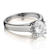 14kt white gold diamond solitaire ring, 2.00ct Brilliant cut