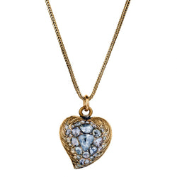 Ladies vintage diamond heart pendant. 2.00ctw Rose cuts.