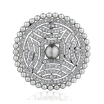 Grey Pearl and diamond brooch/pendant