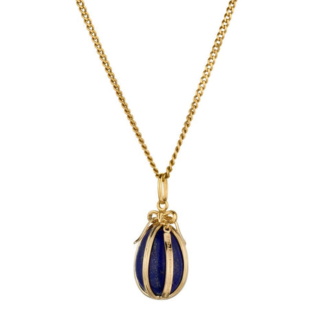 Tiffany & Co Lapis Lazuli Egg Pendant by Jean Schlumberger