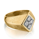 Gents Yellow Gold Diamond Ring. 5 x 0.42ct Tw.