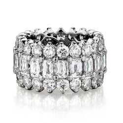 Ladies 18kt White Gold Band Featuring 14.46ct Tw.