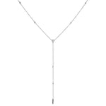 Ladies " Hearts on Fire " Triplicity Triangle Lariat Necklace.