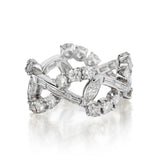 Ladies Custom Platinum Diamond Band. Circa 1950. 1.85ct Tw