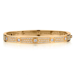 18kt Yellow Gold and Diamond Inspired LOVE Bangle. 3.30ct Tw