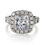 Ladies Platinum and Diamond Ring. 4.01ct  Princess cut.
