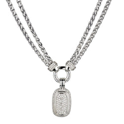 David Yurman Double Wheat Chain with Albion Diamond Pendant