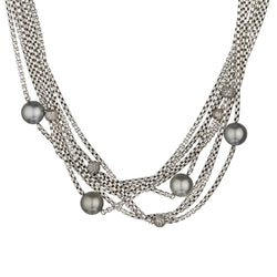 David Yurman S/S 8 Strand Chain with Pearls and Diamonds