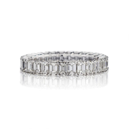 Ladies 18kt White Gold  Diamond Eternity Band. 4.60ct Tw